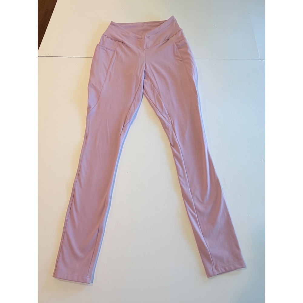 Gymshark Womens Pink Crossover Waistband Leggings with Pockets Size Small